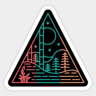 Triangle Forest Sticker